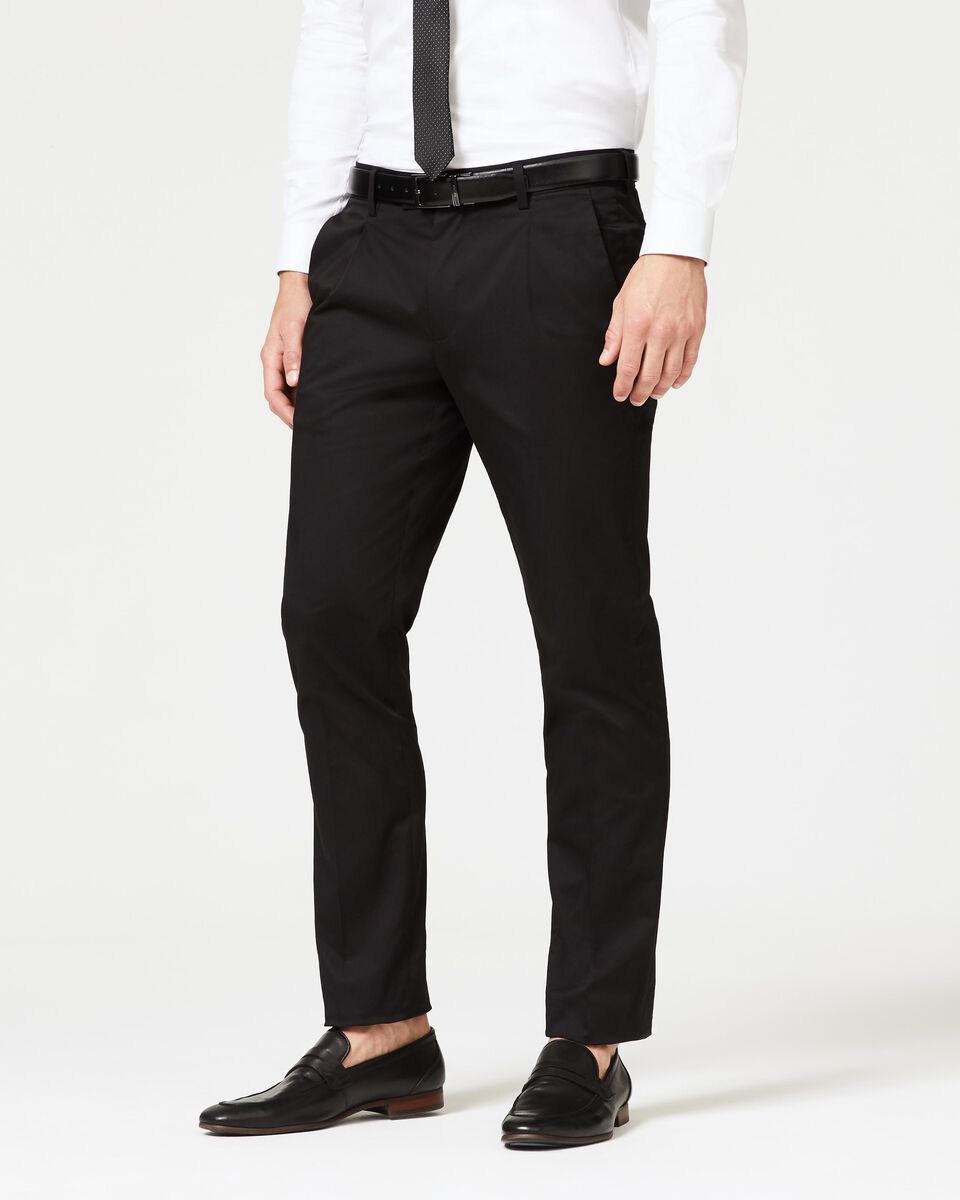 Black Slim Stretch Tailored Suit Pant